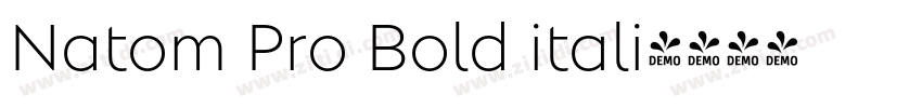 Natom Pro Bold itali字体转换
